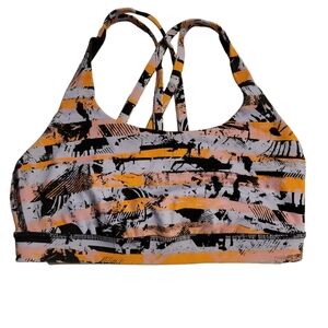 Lululemon Athletica, Energy Bra, Scrappy Sports Bra, Multi Color Print, Womens 6